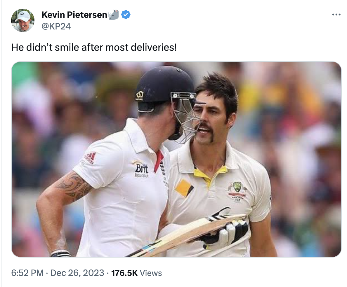 Kevin Pietersen’s Confusing Tweet For Mitchell Johnson Triggers Curiosity